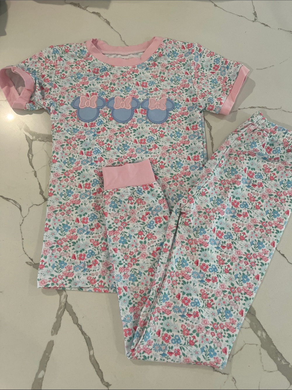 Cecil and Lou girls Floral mini mouse set